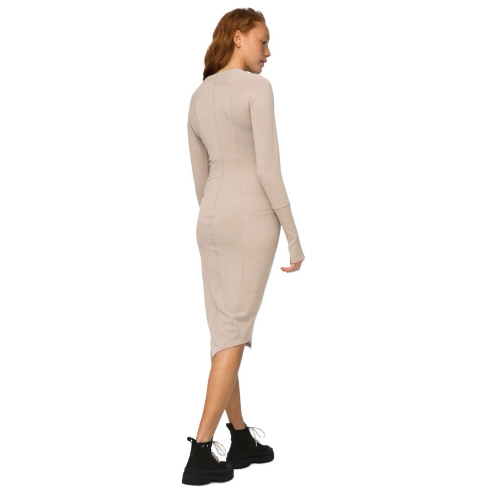 Lululemon athletica Om and On Long Sleeve Midi Dress in Sandlot Size S